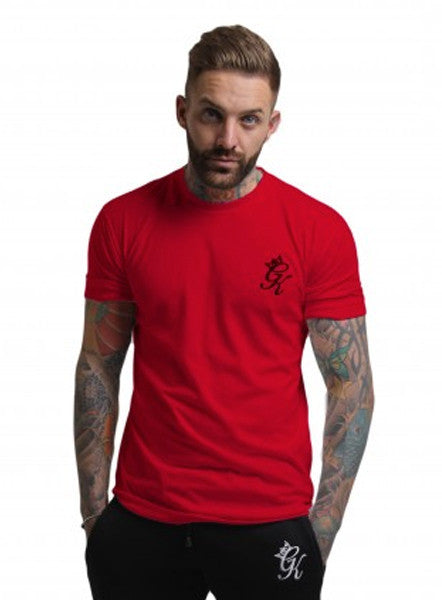 Red Fitted Long Line T