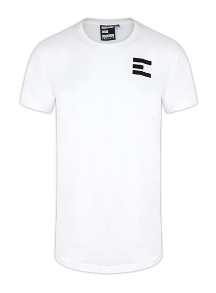 Sub White Curve Hem Logo Tee