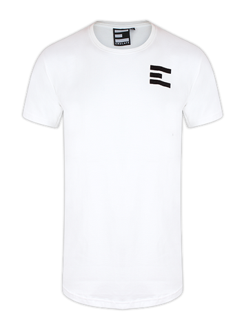 Sub White Curve Hem Logo Tee