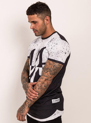 Split T-Shirt - White/Black