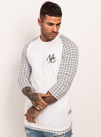 Script Raglan T-Shirt - White