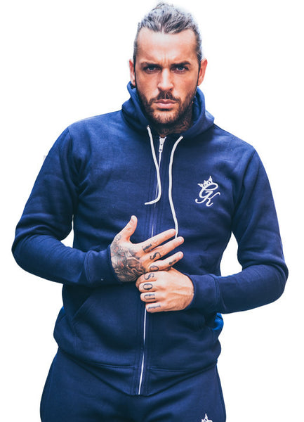 Navy Zipped Tracksuit Top