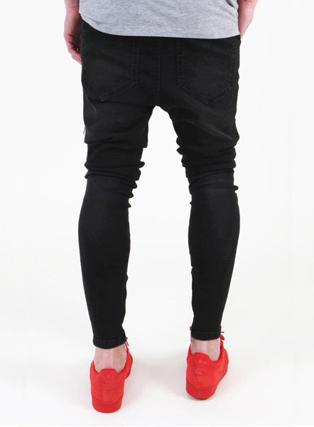 Black Distress Jeans