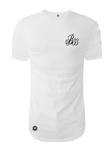 Bee Inspired B33 White Curve Hem Tee