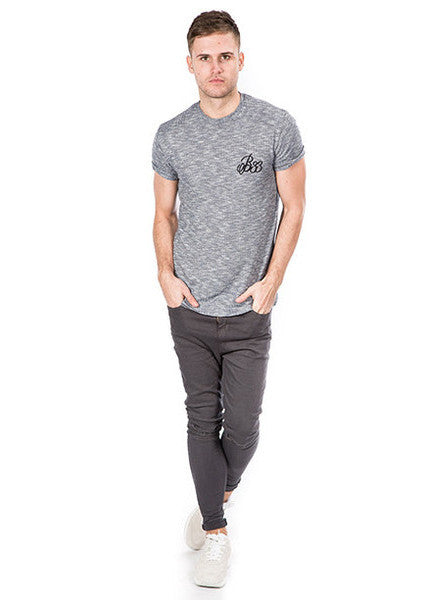 Grey Ribbed Tee