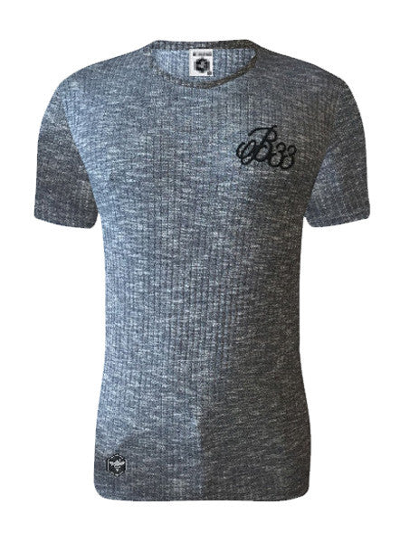 Grey Ribbed Tee