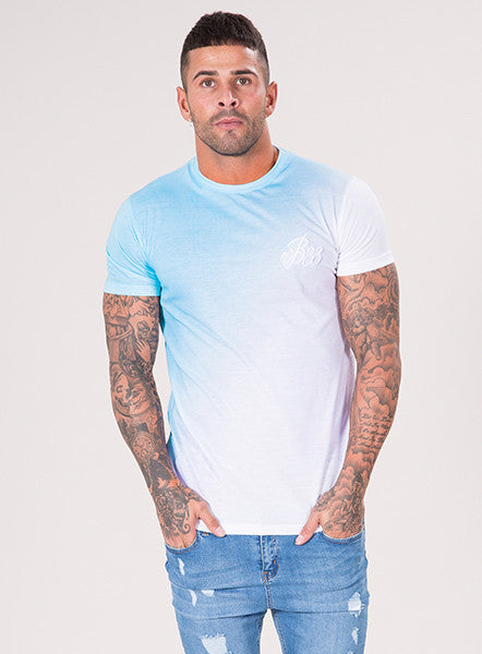 Pastel Blue Diag Tee