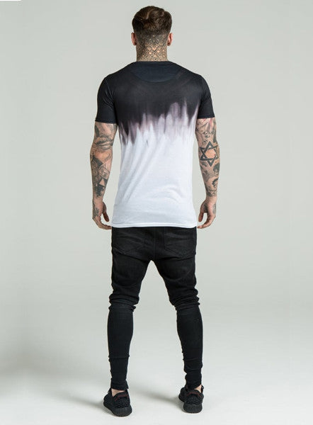 Black Muscle Tee Dip Dye