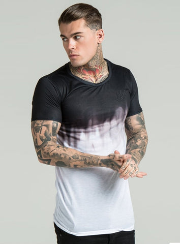 Black Muscle Tee Dip Dye