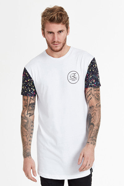 White Paint Splatter Tee