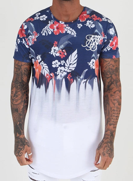 White Floral Hibiscus Tee