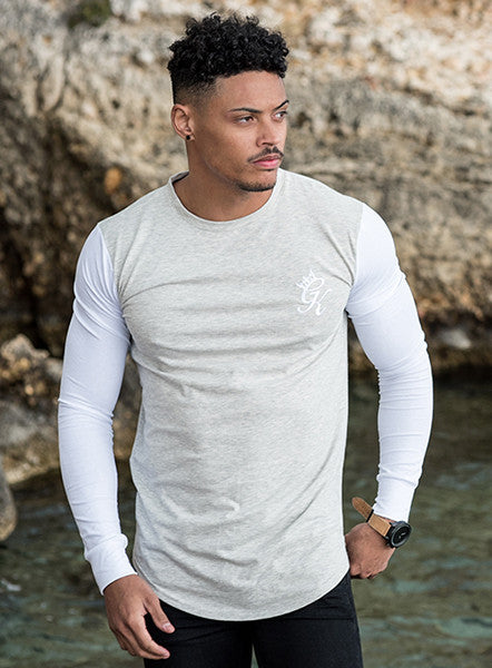 White/Grey Contrast Tee