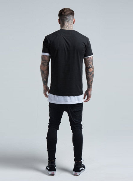 Black Layer Ripped Tee