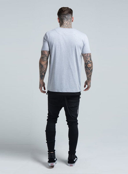 Grey Parachute Hem Tee