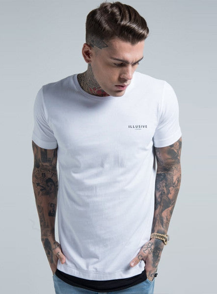 White Parachute Hem Tee