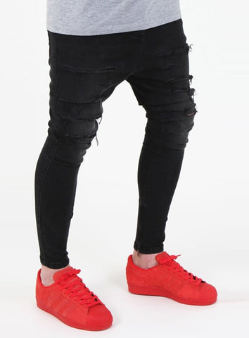 Black Distress Jeans