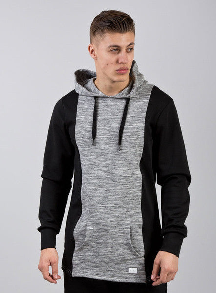 Black Longline Tech Hoodie