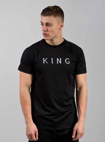 Black Perf Longline T-shirt