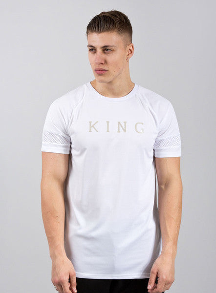 White Perf Longline T-shirt