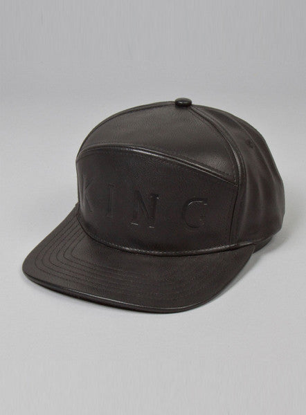 Black Leather Snapback