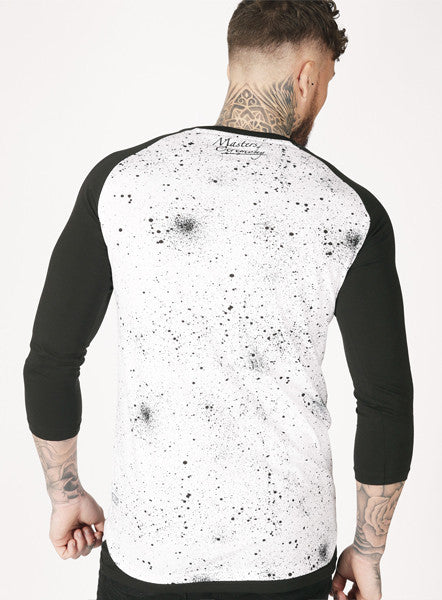 White Splattered Raglan