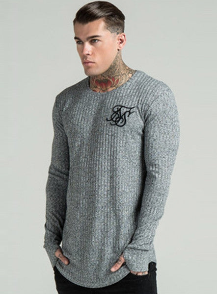 Dark Grey Rib Knit L/S Undergarment