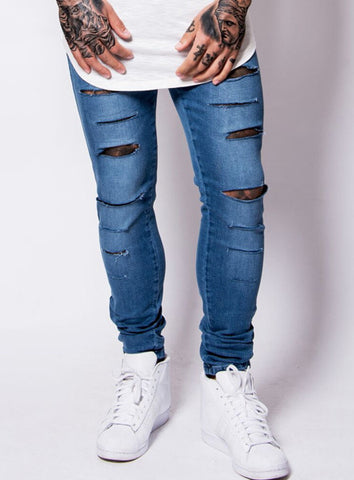 Light Wash Ripped Skinny Jean