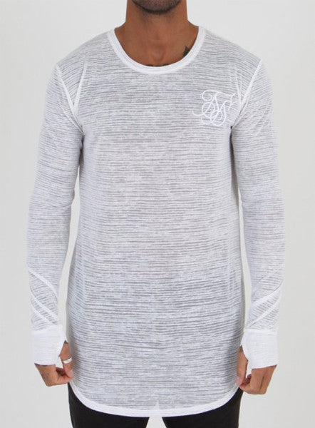 Ecru Stripe Long Sleeve Tee