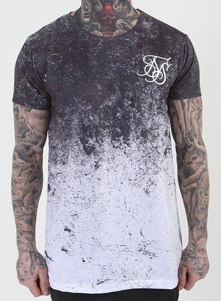 Distressed Basic Vent Tee - Ecru