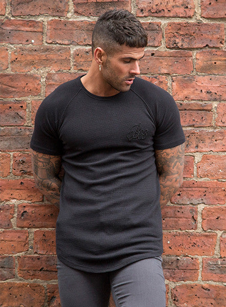 Waffle Black Tee