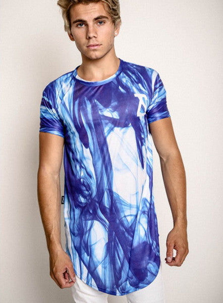 Blue Ink Swirl T